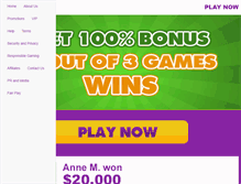 Tablet Screenshot of primewinners.com